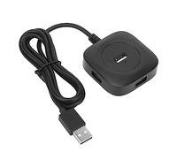 KIMISS 4 Port USB Data Hub Splitter USB 2.0 Multiport Adapter Expander for Keyboard, Mouse, Memory Stick - Efficient Connection with Stable Data Transmission and High Power Support