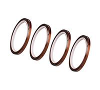 KIMISS 4 Rolls 0.5cmx3 Thermal Tape for Sublimation - High Temperature Resistant Insulating Heat Press Tape - Ideal for Fabric, Wood, and Electronics