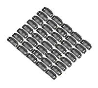 KIMISS 40pcs Wig Clamp/Holder Set - Stainless Steel 9 Teeth Snap Comb Clips for Hair Extensions - Secure Wig Attachment Accessories, 1.3in (Black)