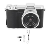 KIMISS 48MP Digital 1080P Video Portable Camera, 8X Zoom Auto Focus Anti Shake 2.4 Inch Flip Screen, Built in Flash Webcam Function USB Charging Live Streaming for Outdoor (Black)
