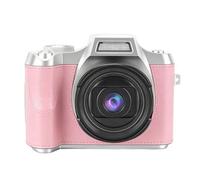 KIMISS 48MP Digital Camera, 1080P Video Recording18X Zoom Autofocus Function 2.4in Screen, Built in Fill Light Keychain Rechargeable Camera for Portrait Landscape (Pink)