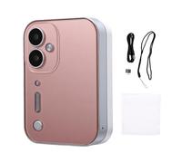 KIMISS 4K Digital Music Camera, 64MP CCD Camera 3 Inch Touchscreen 180 Degree Flip with 3600mAh Battery OTG Connection, for Selfies and Music Playback Movies Watching (Pink)
