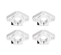 KIMISS 4PC Aluminum Linear Motion Guide Rail Clamp Rod Rail Support Bracket - Heavy Duty, D, Ideal for CNC and Robotics Applications (SHF25)
