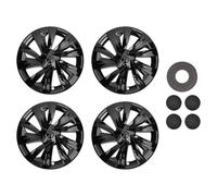 KIMISS 4PCS 19 Inch Wheel Hub Covers for 2025+, Black Hubcap Set, Design, Lightweight ABS Plastic, Compatible with 19" Rims