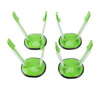 KIMISS 4pcs Adjustable Plastic Bag Holder Rack for Hands- Food Prep - Non-Slip Base Freezer Bag Holder Stand for Kitchen Storage