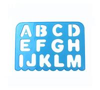 KIMISS 4pcs Alphabet & Geometric Figure Hollow Board Painting Template Set for with 3 Pens - Fun E Onal Tool for Creative Learning (Cartoon Educational Geometric Graphic Hollow Board)