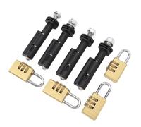 KIMISS 4PCS Lockable Mounting Pins with Padlock for Fit for MaxTrax MKII Recovery Boards - Anti-Theft Safety Pins Kit for Off-Road Traction Boards