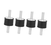KIMISS 4pcs M6 Rubber Anti Vibration Mounts Silentblock for Air Compressors, and Gasoline Engines, Noise Control Bobbins (VV20*15 M6*18)