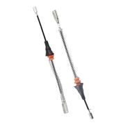 KIMISS 4Pcs Parking Brake Cable Rear Handbrake Cable Set Corsa C Handbrake Cables Rear Derailleur Cables Complete Kit Made from Iron and Rubber Material for Corsa C 1.0, 1.2 & 1.3 CDTi