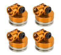 KIMISS 4Pcs RC Magnetic Body Post Mount for 1/8 1/10 Remote Control Vehicles - Lightweight Aluminum Alloy Shell Support for SCX10 & More (Orange)