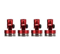 KIMISS 4Pcs RC Magnetic Body Post Mount for 1/8 1/10 Remote Control Vehicles - Lightweight Aluminum Alloy Shell Support for SCX10 & More (Red)