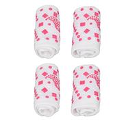 KIMISS 4Pcs Self Heating Cotton Socks with Tourmaline Design - Breathable Warm Heated Socks for Winter Outdoor Activities (White)