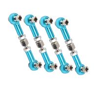 KIMISS 4Pcs Steering Linkage Rod Aluminum Alloy RC Upgrade Parts Fit for HSP 94122 1/10 Car High Performance (Blue)