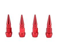 KIMISS 4Pcs Valve Stem Tire Valve Stem Wheel Valve Stem Car Tire Valve Stem Tire Valve Stem Caps Spike Valve Stem Caps Aluminum Alloy Spike Wheel Tire Valve Stem Car Truck Air Dust Caps Covers Red