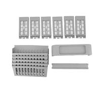 KIMISS 5 Tier Large Capacity Book Rack with Stationery Box - Compact Storage Bookshelf for Classroom and Home Organization (Gray)