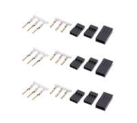 KIMISS 50 Sets Servo Plug Male Female Connector Crimp Pin Kit for RC Airplane Models and Electronic Devices