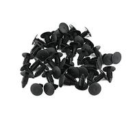 KIMISS 50pcs Car Plastic Rivets Snap Fasteners Body Trim Clips Plastic Push Pin Rivet Retainer Clips Car Bumper Plastic Rivet Fastener Retainer Trim Push Pin Clip Black