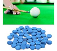 KIMISS 50PCS Leather Billiard Pool Cue Tips with Storage Box - Replace Snooker & Billiards Cue Tips in 9MM, 10MM, 1 M Sizes for Enhanced Control & Performance (13mm)