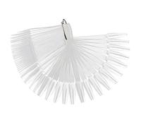 KIMISS 50pcs Nail Art Tips Sticks Salon Practice Color Display Cards - Ideal for Nail Polish Color Selection & Design (Transparent)