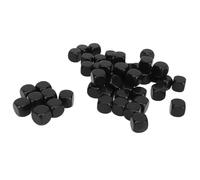 KIMISS 50PCS Six Sided Plastic Dice for Board Games, DIY Activities & Math Teaching - Customizable Dice Cubes for Fun & E on (Black)