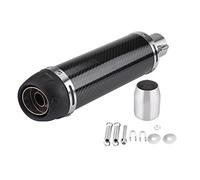 KIMISS 51mm Universal Motorcycle Modified Real Bright Carbon Fiber Exhaust Muffler Pipe with DB Killer