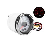 KIMISS 52mm Marine Pointer Tachometer Gauge with Red Backlight for Motorcycle, Car, Truck, and Boat - Universal Fit, 9-32V, (A White)