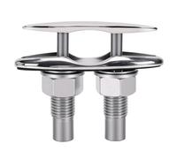 KIMISS 5in Retractable Boat Cleat 316 Stainless Steel Flush Mount Dock Cleat Pull Up Hidden Design M22 Thread for Yacht Pontoon Fishing Boat Mooring Deck