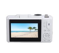 KIMISS 5K 75MP Retro Digital Camera, Mirrorless Camera With 18X Zoom Anti Shake Cam With 3 Inch Flip Screen, Fit For Home Travel Use (White)