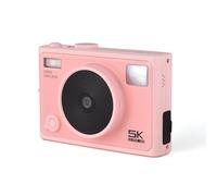 KIMISS 5K WiFi Dual Lens 72MP Digital Camera, 2.8 Inch IPS Screen Auto Focus 18X Digital Zoom Built in Battery LED Flash Color Filters, Portable Camera for Students Teenagers Friends (Pink)