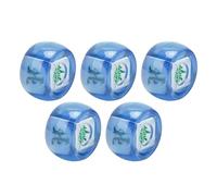 KIMISS 5Pcs Mahjong Wind Direction Dice Set - South West North Sphere Game Dice for Board Games, Casual Drinking, and Teaching Activities (Transparent Blue)