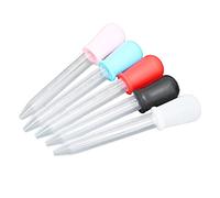 KIMISS 5pcs Silicone Liquid Transfer Pipettes with Clear Scale - 5ml Calibrated Dropper for DIY Projects, Food Decoration & Essential Oils