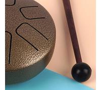 KIMISS 6 Note Tongue - 3.8 Inch Percussion Instrument Puzzle Toy Relaxation & Healing (Bronze)