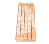 KIMISS 60% Compact RGB Wired Gaming Keyboard - 61 Keys Mechanical Feel Keyboard with Ergonomic Design, Plug and, Fit and (Orange Yellow)