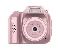 KIMISS 64MP Small Digital Camera, 4K Compact Retro Mini Keychain Camera with Fill Light, 19 Filters, 78° Wide Angle, HD Display, for Travel Study Recording (Pink)