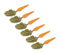KIMISS 6pcs Carrot Pattern Embroidered Patches - DIY Iron-On Cotton Fabric for Clothing, Backpacks, Vests, and Hats - Cute Craft Accessories for & Adults
