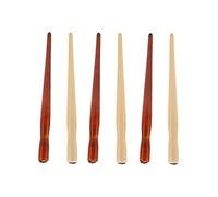 KIMISS 6Pcs Comic Pen Nib Holder Set - Comfortable Wooden Holders for Drawing, Drafting, and Comic Creation in Red and Wood Colors
