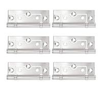 KIMISS 6pcs Flush Hinges Window Flat Open Hinge, Stainless Steel Mute Door Shutter Hardware 3 Inch Stainless Steel Flush Hinge Hinges for Wood Door 60mm Wide Winged Fit 6pcs