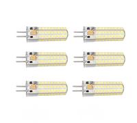 KIMISS 6Pcs Gy6.35 Led, 700lm 72 LEDs 360 Degree Gy6.35 Led Bulb 7W AC DC12V G 6 35 G6.35 Corn Light for Pendant Lamps Ceiling Warm Light(2700K 3000K) (White 6000K)
