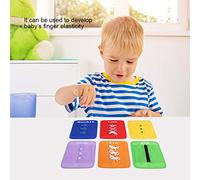 KIMISS 6pcs Learning Paper Board Kit - Basic Skills Development Toy for - Button, Buckle, Tie & Snap Learning Board Engaging and E Onal Toy for Early Hood Skills