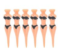 KIMISS 6pcs PE Plastic Bikini Shape Tees - Innovative Training Tools for Skill Improvement & Ball Care, Lightweight & Easy to Carry (Black)