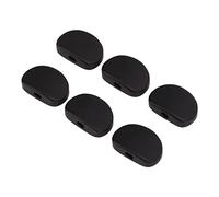 KIMISS 6Set Guitar Tuning Peg Buttons - Ebony & Metal Tuner Mac Head for Electric Guitars, Comfortable Grip, Elegant Design (large oval)