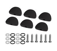 KIMISS 6Set Guitar Tuning Peg Buttons - Ebony & Metal Tuner Mac Head for Electric Guitars, Comfortable Grip, Elegant Design (large semicircle)