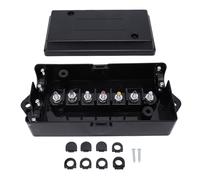 KIMISS 7 Way Electrical Trailer Junction Box ABS PVC 7 Pin Wiring Kit with Terminal Studs Design Easy Rewiring for RV Camping Vehicle Boat Trailer (Way Junction Box)