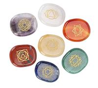 KIMISS 7Pcs Chakra Stones Set for Body Chakras with Exquisite Case - Ideal for Meditation and Energy Work