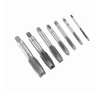 KIMISS 7pcs Thread Steel Tap Tapping Tool Set, Bearing Steel Screw Tap for M3 to M12 Thread Cutting, Professional Repair Tool