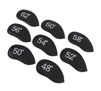 KIMISS 8PCS PU Leather Club Iron Headcover Set for 48°-62° Wedges | Easy Identification with Loop and Hook Fastener | Protect Your Clubs on the Course