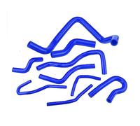 KIMISS 9 Pieces Silicone Car Radiator Hose Kit (Blue)