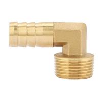 KIMISS 90 Degree Brass Elbow Hose Fitting - 3/4" Male Thread Barbed Connector for Water Hose, Durable Brass Coupling (1)