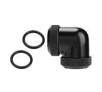 KIMISS 90 Degree Water Cooling Fitting, Brass Connector (Black)