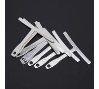 KIMISS 9Pcs Guitar Radius Gauge Stainless Steel T Shape Ruler for Accurate Fingerboard Measurement - Essential Tool for Folk, Electric Guitars & Bass (Silver)